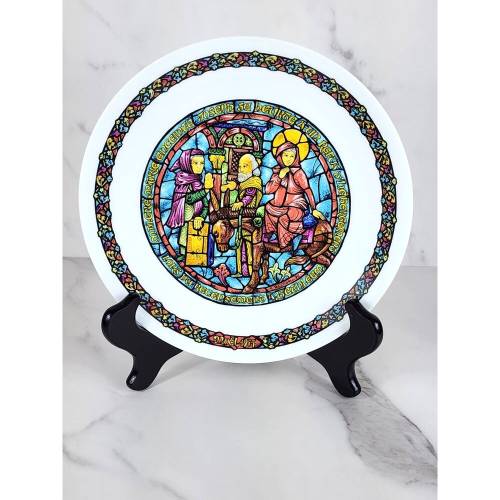 Limoges Christmas Joseph & Mary Refusal Of Accommodation 8 1/2" Nativity 1977